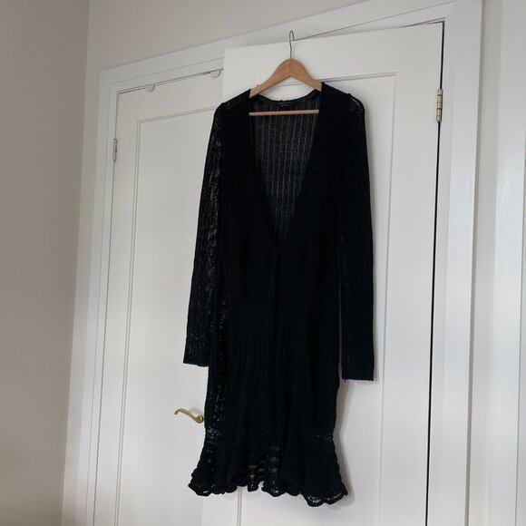 BCBG Knit Gothic Long Cardigan - Picture 2 of 10